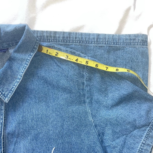 Bleu Bayou 90'sVintage Women’s Denim Dress Lady Bug Butterfly Patch - Picture 7 of 11